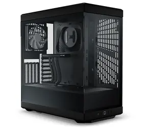 Hyte Y40 TG schwarz / ATX / 2x USB-A 3.0 / 1x USB-C 3.2 / 2x 120mm / ohne Netzteil / transparente Seite 