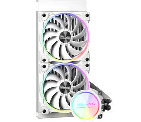 Alpenföhn Gletscherwasser 240 mm Weiß / AiO-CPU-Wasserkühler / 2x 120 mm / 36,8 dB bei 2550 U/min / 77,92 CFM / Intel + AMD