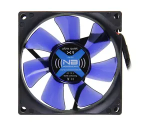 Noiseblocker BlackSilent Fan X1 blau / 80 mm / 10 dB bei 1300 U/min / 15,3 CFM / 3-polig