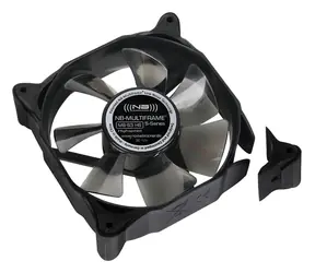 Noiseblocker Multiframe S-Serie M8-3 HS schwarz / 80 mm / 19 dB bei 2200 U/min / 34,72 CFM / 3-polig