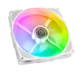 Noiseblocker NB-eLoop X B12-PS ARGB weiß / 120 mm / 21,2 dB bei 1500 U/min / 58 CFM / 4-Pin PWM + 3-Pin