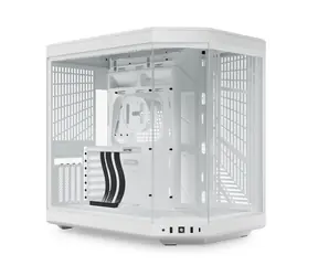 Hyte Y70 weiß / E-ATX / 2x USB-A 3.2 / 1x USB-C 3.2 / transparente Seite / Riser-Kabel 