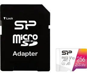 Silicon Power Elite Micro SDXC 256 GB + Adapter / Klasse 10 / UHS-I U1 / A1 / V10