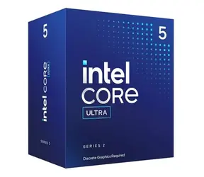 Intel Core Ultra 5 225F bei 3,3 GHz / TB 4,9 GHz / 10C10T / L3 21 MB / Ohne iGPU / Arrow Lake / TDP 121 W