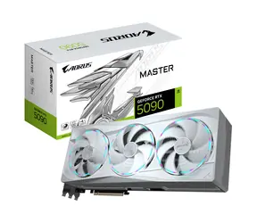 GIGABYTE AORUS GeForce RTX 5090 MASTER ICE 32 GB / 2655 MHz / 32 GB GDDR7 / 512-Bit / 1x HDMI + 3x DP / 1000 W (16)