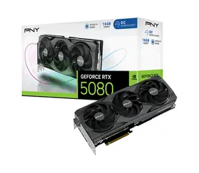 PNY RTX 5080 OC Dreifachlüfter 16 GB / 2730 MHz / 16 GB GDDR7 / 256-Bit / 1x HDMI + 3x DP / 850 W (16)