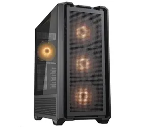 COUGAR MX600 schwarz / PC-Gehäuse / E-ATX / ATX / Micro-ATX / Mini-ITX / RGB / transparentes Seitenteil / ohne Netzteil