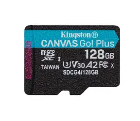 Kingston Canvas Go PLUS microSDXC 128 GB / UHS-I U3 / Klasse 10 / Lesen: bis zu 200 MB / Schreiben: bis zu 160 MB