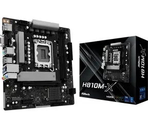 ASRock H810M-X / H810 / LGA 1851 / 2x DDR5 / PCIEx 16 / 2,5GLAN / mATX