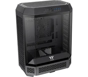 Thermaltake The Tower 600 schwarz / ATX / 4X USB-A 3.2 / 1x USB-C 3.2 / 2x120mm / ohne Netzteil / transparentes Seitenteil 