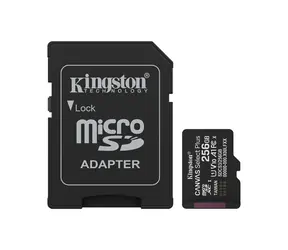 Kingston Canvas Select PLUS Gen3 microSDXC 256GB mit Adapter / UHS-I V30 / U3 / Class 10 / Lesen: bis zu 150MBs / Schreiben: bis zu 