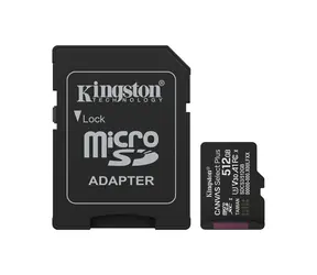 Kingston Canvas Select PLUS Gen3 microSDXC 512GB mit Adapter / UHS-I V30 / U3 / Class 10 / Lesen: bis zu 150MBs / Schreiben: bis zu 