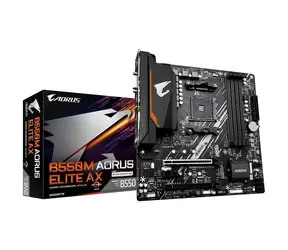 GIGABYTE B550M Aorus Elite Ax / AM4 / 4X DDR4 / 4X SATA / USB / 3x PCIE x16 / 1x GLAN / 2x M.2 / mATX
