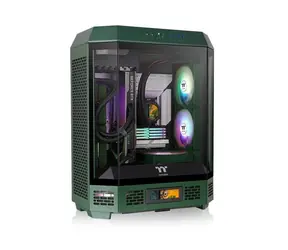 Thermaltake The Tower 600 grün / ATX / 4X USB-A 3.2 / 1x USB-C 3.2 / 2x 140 mm / ohne Netzteil / transparente Seitenwand 