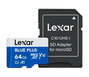 Lexar BLUE PLUS microSDHC/microSDXC 64 GB / Lesegeschwindigkeit: 160 MB/s / UHS-I / V30