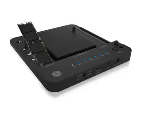 Icy Box IB-2915MSCL-C31 schwarz / Klon- und Dockingstation / M.2 NVMe & SATA 2,5"/3,5" SSD/HDD