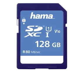 HAMA microSDXC 128 GB + Adapter / Klasse 10 / UHS-I / bis zu 80 MB/s