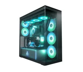 ARCTIC Xtender VG Premium schwarz / PC-Gehäuse / Ohne Netzteil / gehärtetes Glas