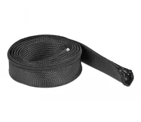 DeLock Geflochtene Scheide mit Reißverschluss, schwarz / 2 m x 50 mm