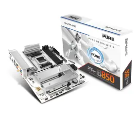 Sapphire PURE B850A WIFI7 / B850 / 4X DDR5 / PCIe x16 / 1x 2,5-GLAN / Wi-Fi 7 / ATX