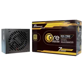 Seasonic Core GX-750-V2 ATX 3.1 schwarz / 750 W / 80+ Gold / modular / 120-mm-Lüfter
