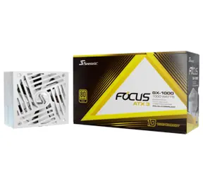 Seasonic FOCUS GX-1000 1000W ATX 3.1 White Edition, weiß / PC-Netzteil / 1000 W / 135 mm