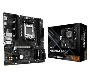 ASRock A620AM-X / AMD A620A / 2x DDR5 / 4X SATA III / USB / LAN / M.2 / sc. AM5 / mATX