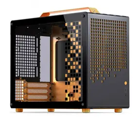 PC Mironet -Koffer für AMD R5 9600 und RX9060 XT, Orange-Pink