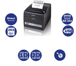 Citizen CT-S310II / Registrierkasse / 80 mm / Thermodrucker / 203 dpi / USB / RS-232 / Schneideplotter / schwarz