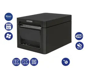 Citizen CT-E351 (LAN) schwarz / Kassen-Thermodrucker / 203dpi / USB / LAN / Cutter / Quelle / schwarz