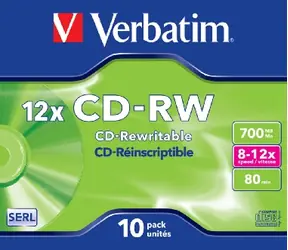 Verbatim CD-RW / 700 MB / 80 Min. / 10x / 10er Jewel Case