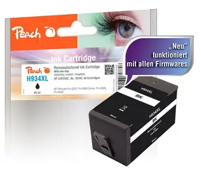 Peach 934XL wiederaufbereitete Patrone / HP Officejet Pro 6230 E-Drucker / 6830 e-AiO / 1000 Seiten / Schwarz