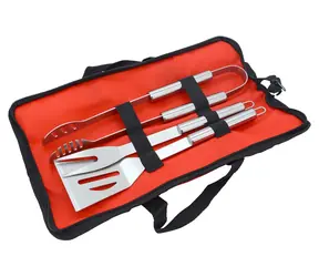 Cattara Grillbesteck-Set 3-teilig Textiltasche