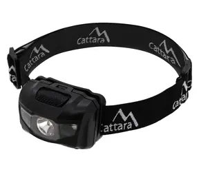 Cattara LED-Stirnlampe 80lm schwarz / 3x LED / 3x 1,5 V AAA / IP44