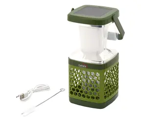 Cattara Taschenlampe MIDGE BLOCK wiederaufladbar + Insektenfänger / SMD-LED / 1800 mAh / Micro-USB + Solarpanel