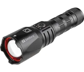 Sandberg Survivor Torch Powerbank 5000 mAh schwarz / LED-Taschenlampe 30W & Powerbank / 18,5Wh / 5000 mAh / USB-A + C / IPX4
