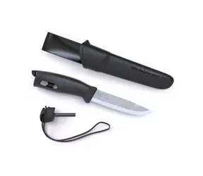 Morakniv Companion Spark (S) schwarz / Outdoormesser / Edelstahl / Klinge 10,4 cm / Kunststoffgehäuse