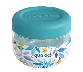 Quokka Bubble Food Jar 500 ml Aquarellblätter / Lebensmittelbehälter / Kunststoff
