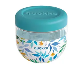 Quokka Bubble Food Jar 770 ml Aquarellblätter / Lebensmittelbehälter / Kunststoff