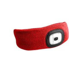 SIXTOL SX5027 rot / Stirnband mit Stirnlampe / 4x45lm LED / Li- ION 300mAh / wiederaufladbar