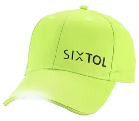 SIXTOL B-CAP grün / LED-Kappe mit Licht / 5x 5 lm / wiederaufladbar / USB