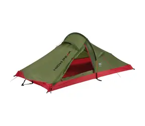 High Peak Siskin 2.0 LW grün-rot / Zelt für 2 Personen / 230 x 120 x 90 cm / Wassersäule: 3000mm