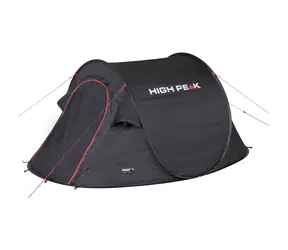 High Peak Vision 3 3P schwarz / Zelt für 3 Personen / 235 x 180 x 100 cm / Wassersäule: 2000mm