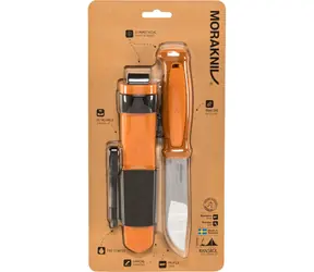 Morakniv Kansbol + Survival Kit orange / Outdoormesser / Edelstahl / Klinge 10,9 cm / Kunststoffetui