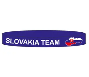 SPORTTEAM Silikonarmband SPORTTEAM® Slowakische Republik 2 blau