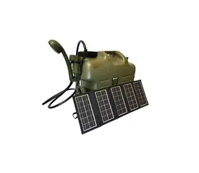 Holdcarp Dusche mit Kanister und Solarpanel Wiederaufladbare Campingdusche 25L + 10W Solar