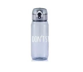XD Design Sportflasche mit verschließbarem Deckel Don't stop 600ml grau