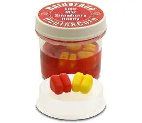 Haldorado Künstlicher Mais DupleXCorn 8 Stück 10mm Erdbeere/Honig