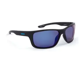 Shimano Antares Mattschwarz & Blau verspiegelte Schutzbrille