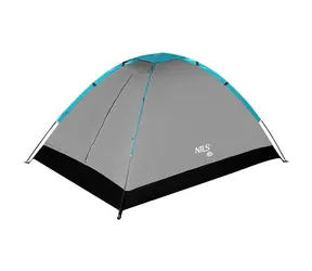 NILS Camp NC3021 grau / Touristenzelt / 2 Personen / 205 x 150 x 105 cm / Wassersäule: 2000 mm